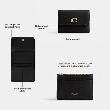 Coach Essential Card Holder Wallet Brass Peach
