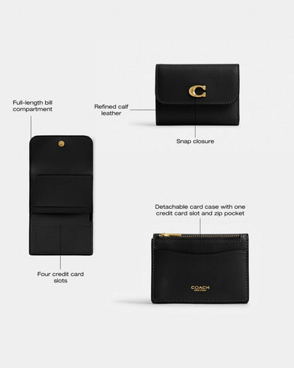 Coach Essential Card Holder Wallet Brass/Amber Brown