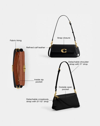 Coach Jet Shoulder Bag Brass Maple