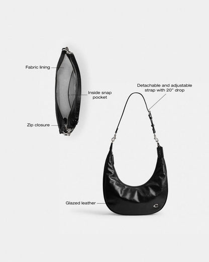 Coach Juliet Sling Bag Silver Black