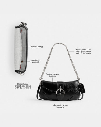 Coach Soho Bag 25 Silver Light Blue