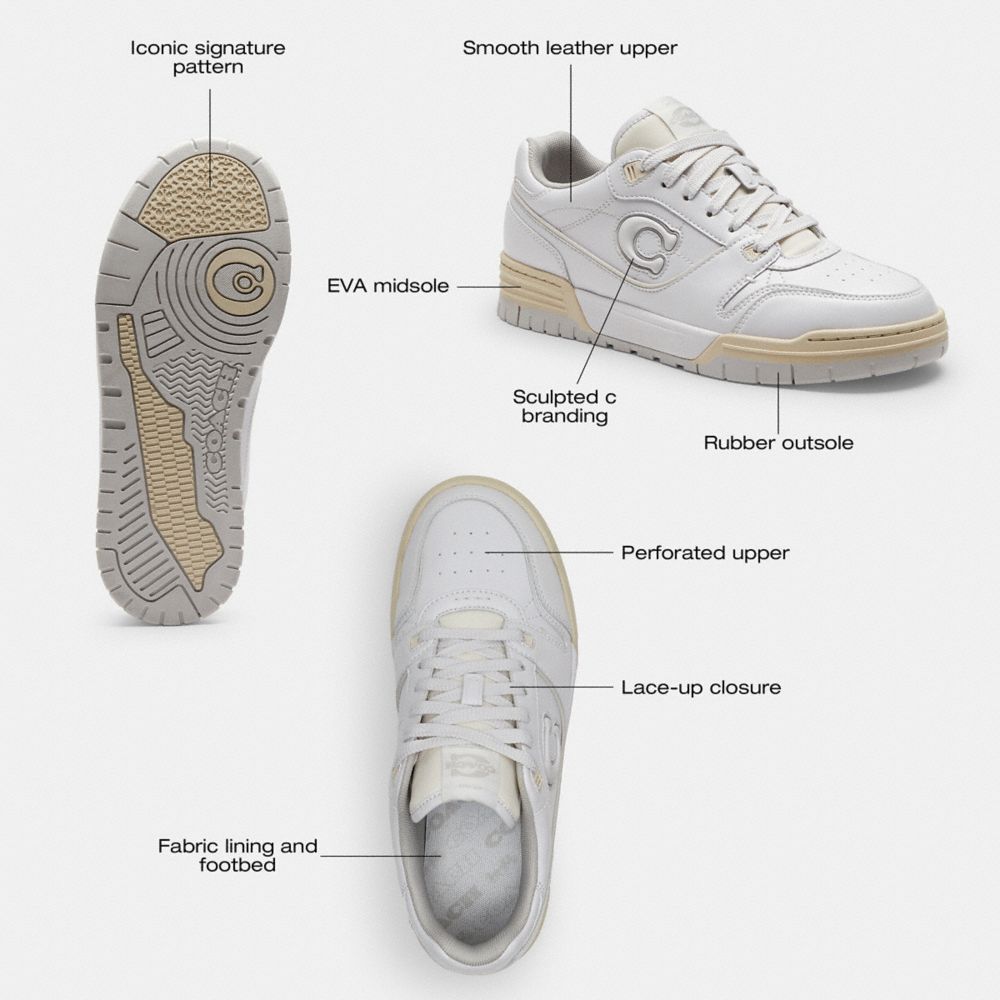 Coach Soho Sneaker With Signature Canvas Charcoal Black