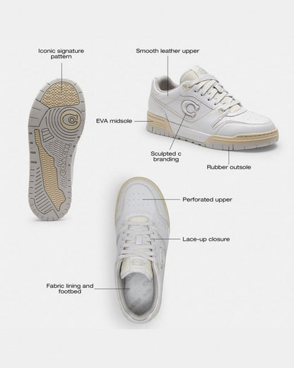 Coach Soho Sneaker With Signature Canvas Charcoal