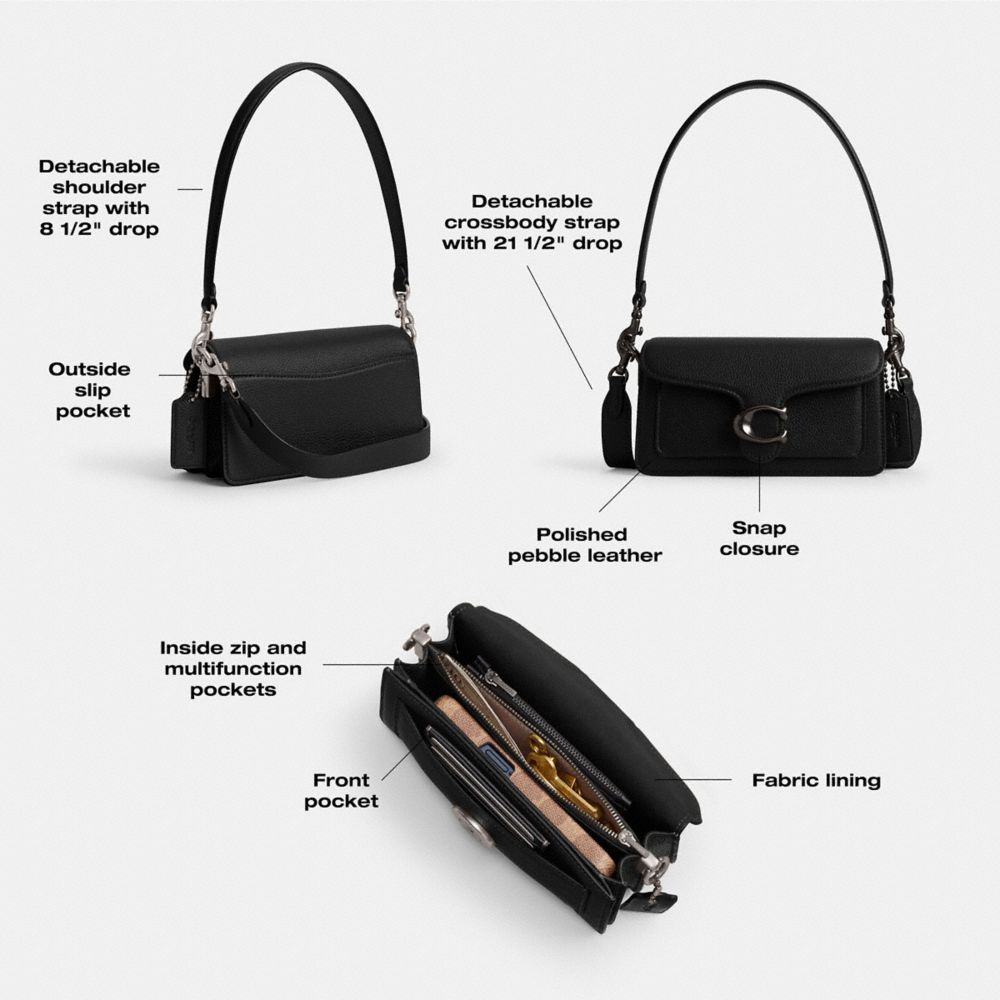 Coach Tabby Shoulder Bag 20 Brass Dark Stone