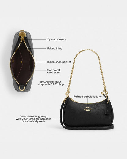 Coach Teri Mini Crossbody Bag Gold Black