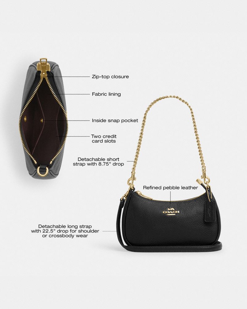 Coach Teri Mini Crossbody Bag Gold Black