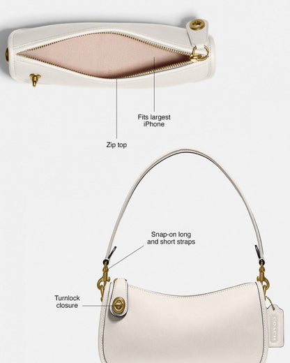 Coach Swinger Bag Brass Chalk