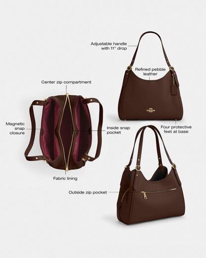 Coach Erin Shoulder Bag Gold Maple