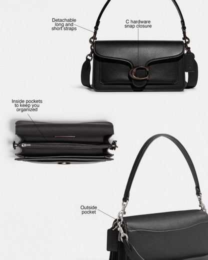 Coach Tabby Shoulder Bag 26 Pewter Black