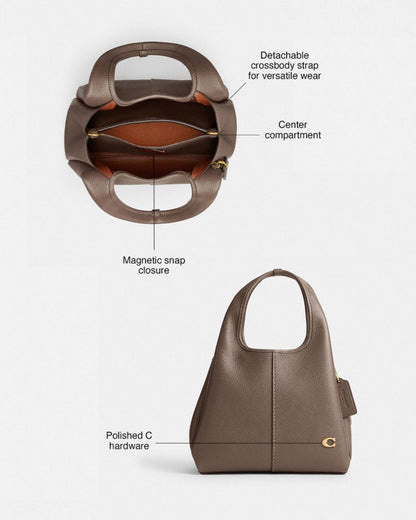 Coach Lana Shoulder Bag 23 Brass Dark Stone