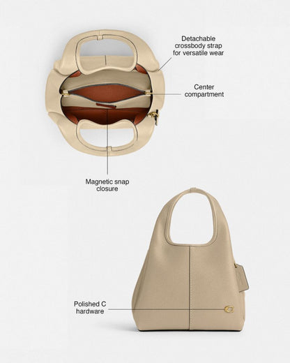 Coach Lana Shoulder Bag 23 Brass Ivory