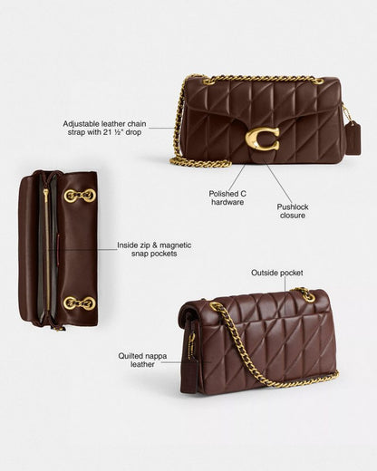 Coach Tabby Shoulder Bag 26 With Pillow Quilting Brass Maple