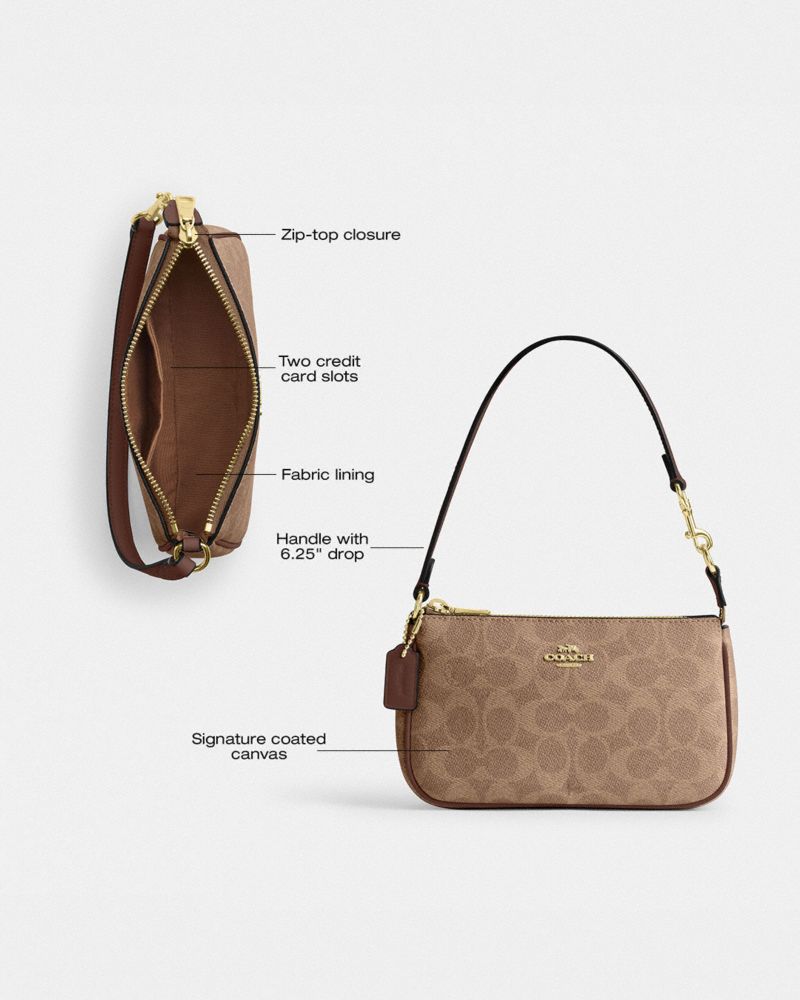 Coach Nolita 19 In Signature Canvas Gold Tan Brown