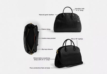 Coach Soft Empire Carryall Bag 48 Brass Black