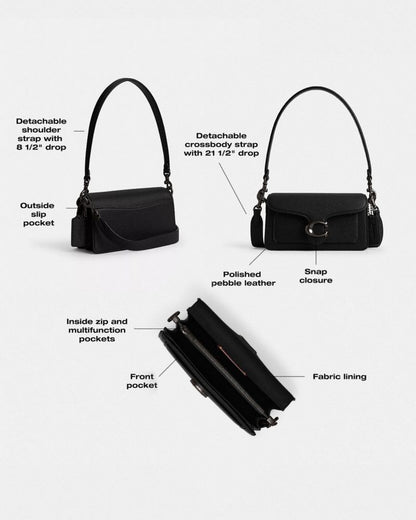 Coach Tabby Shoulder Bag 20 Pewter Black