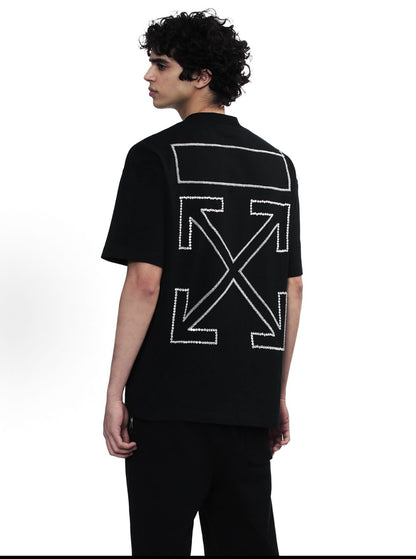 OFF-WHITE  Embroidery Heavy Industry Embroidery Arrow Tee