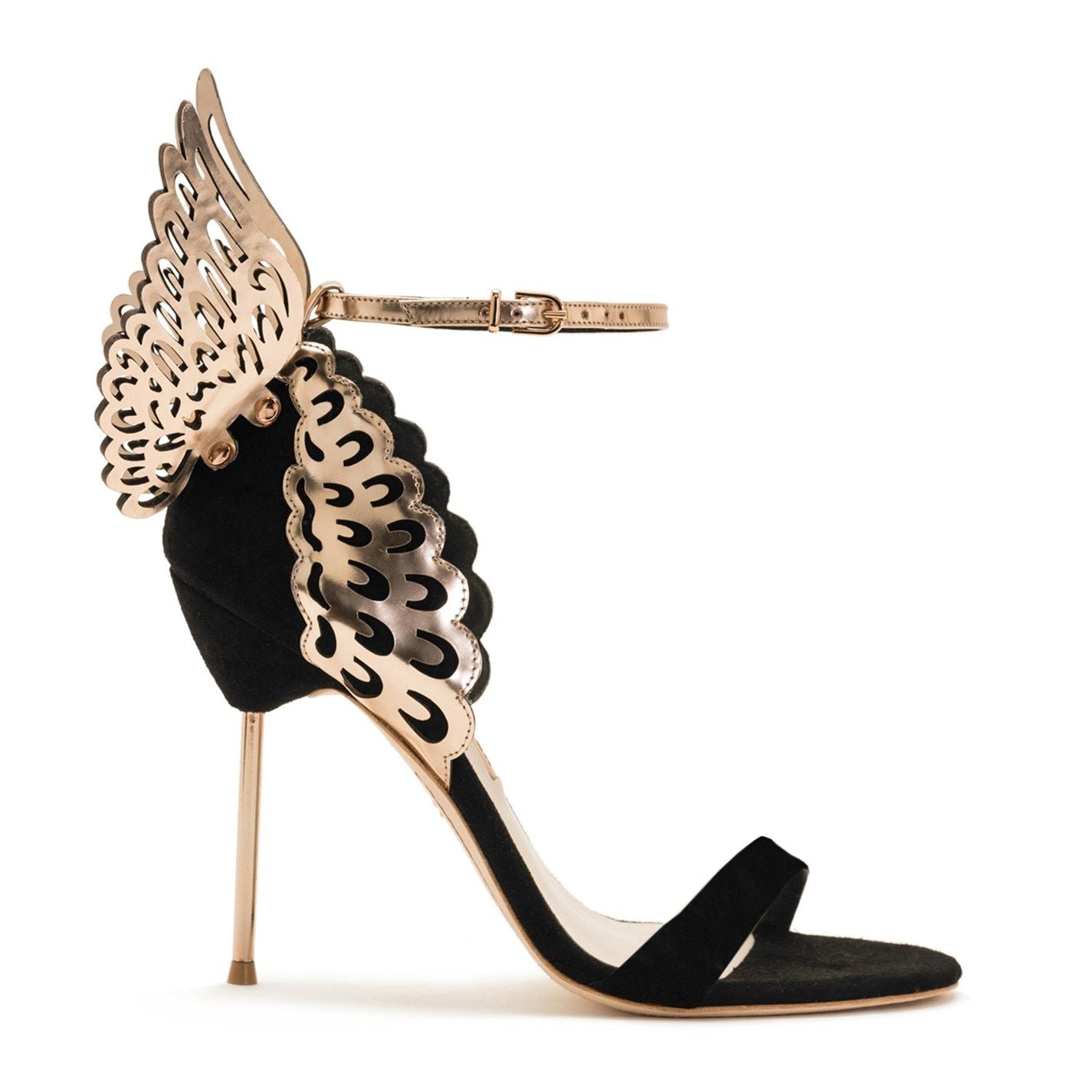  Evangeline Wing Heels Black
