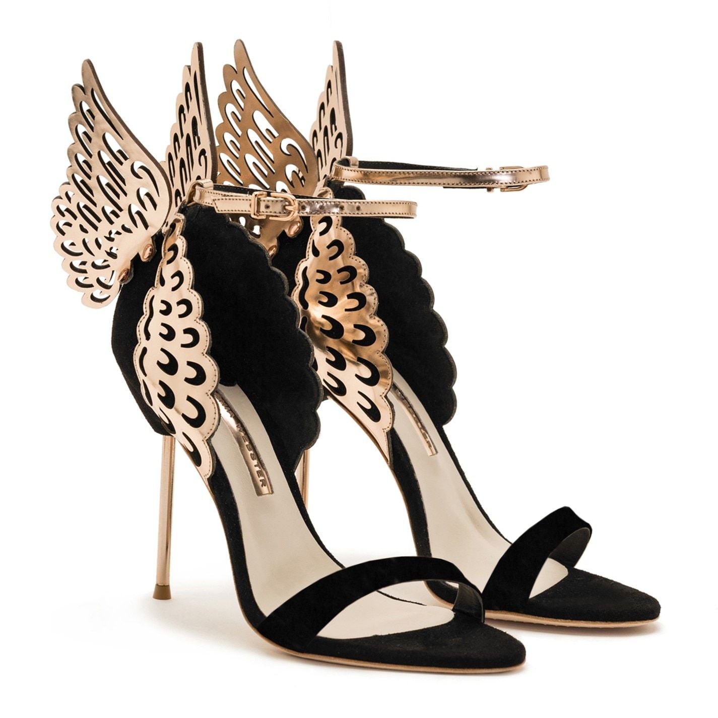  Evangeline Wing Heels Black