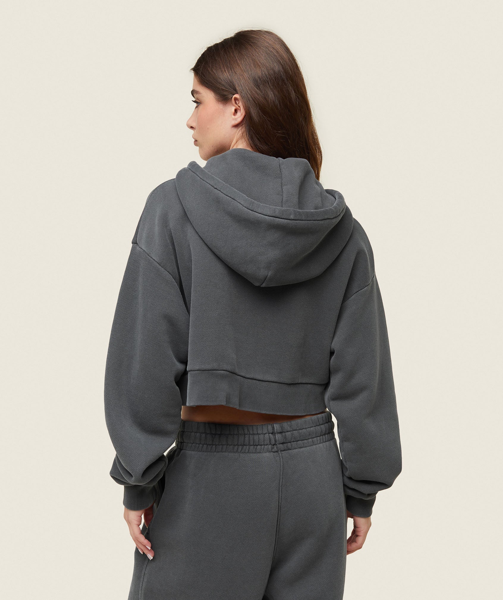Women's Gymshark Everywear Cropped Zip Hoodie Black