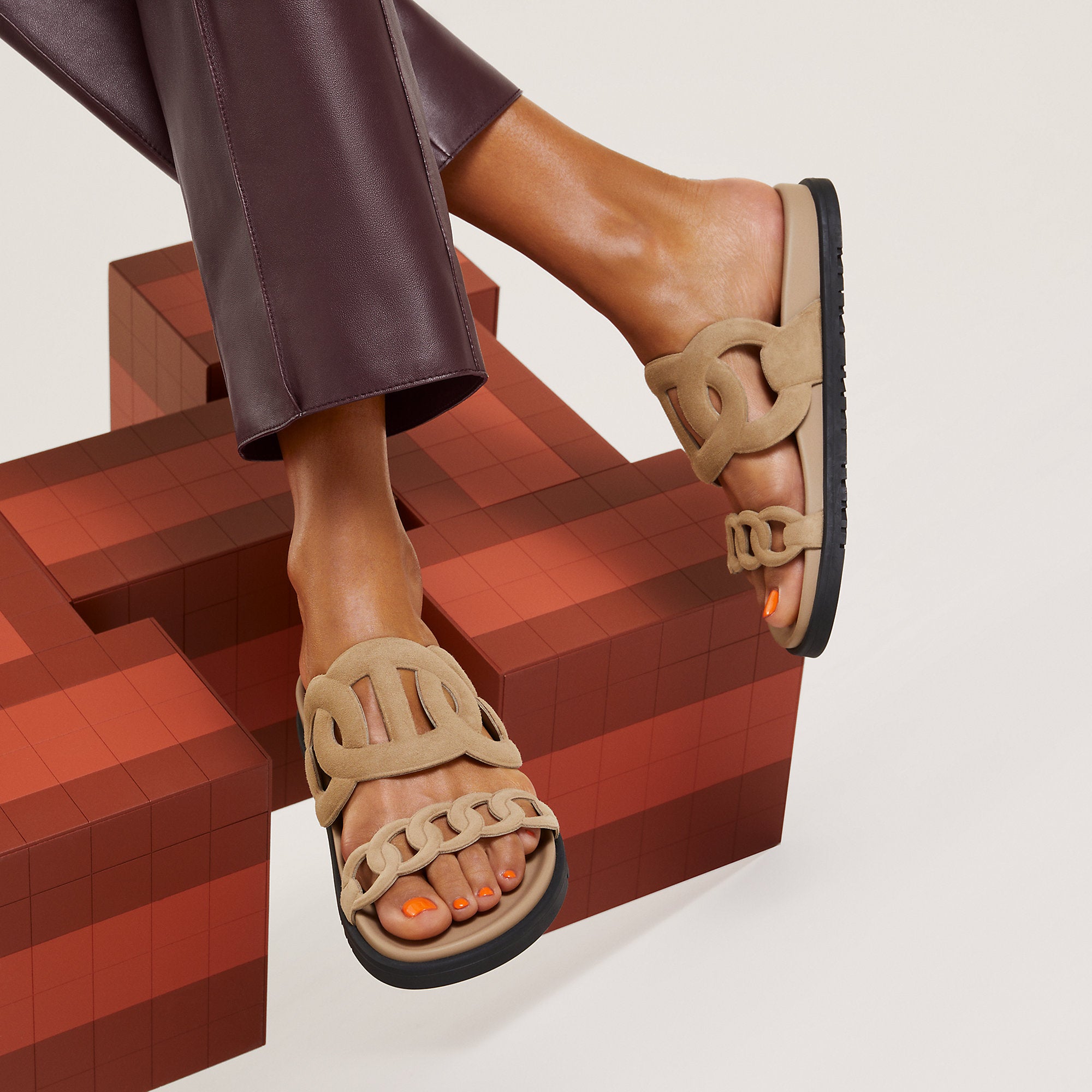  Hermes Extra Sandal Beige Argile