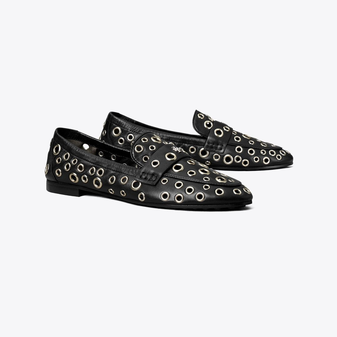 Tory Burch Eyelet Ballet Loafer PERFECT BLACK