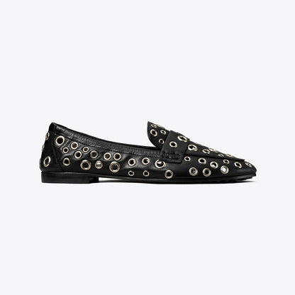 Tory Burch Eyelet Ballet Loafer PERFECT BLACK