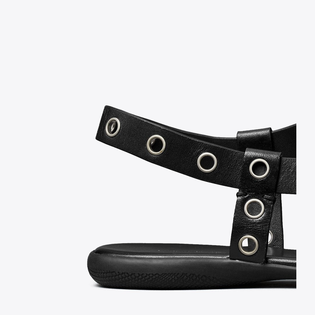 Tory Burch Eyelet Toe Ring Sandal PERFECT BLACK