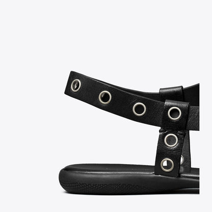 Tory Burch Eyelet Toe Ring Sandal PERFECT BLACK
