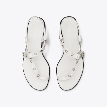 Tory Burch Eyelet Toe Ring Sandal CLOUD / SILVER