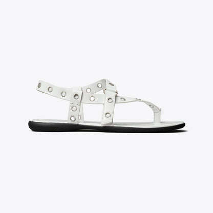 Tory Burch Eyelet Toe Ring Sandal CLOUD / SILVER