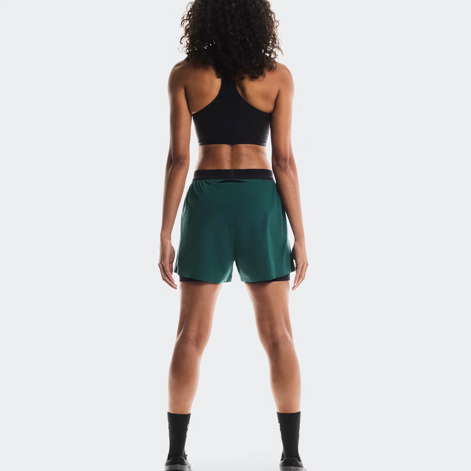 On 3" Performance 2/1 Shorts Spirulina | Black (Women'S)