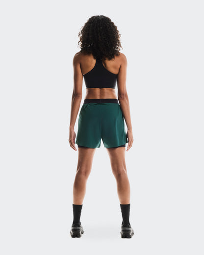 On 3" Performance 2/1 Shorts Spirulina | Black (Women'S)