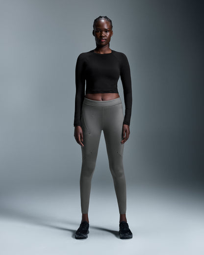 On Movement Long-T Crop Black (Women'S)