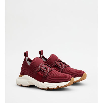 Tods Kate Slip-On Sneakers In Fabric Red Womens