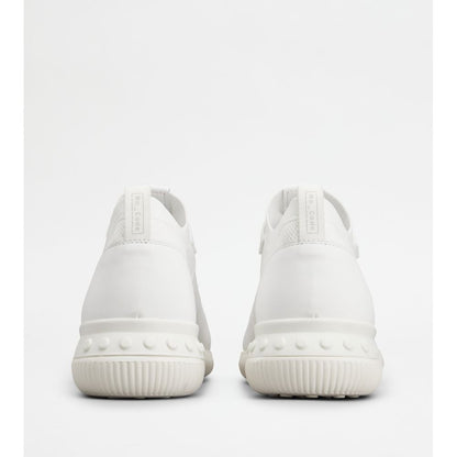 Tods No_Code Knit In Technical Fabric And Leather White Mens