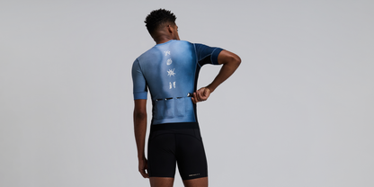 Bandit Mens Geomesh Race Top Tranquil Blue