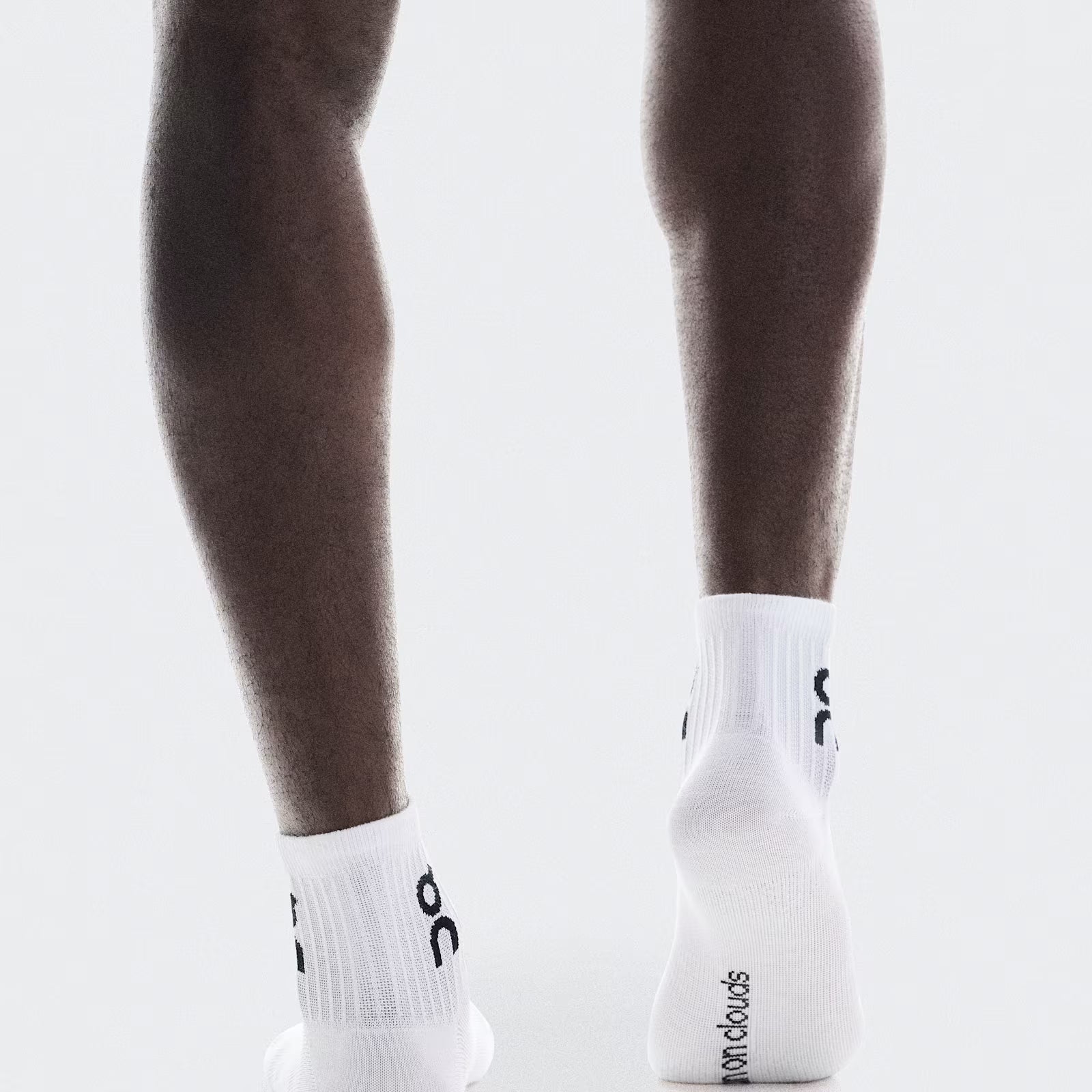 On Logo Sock Mid 3P White