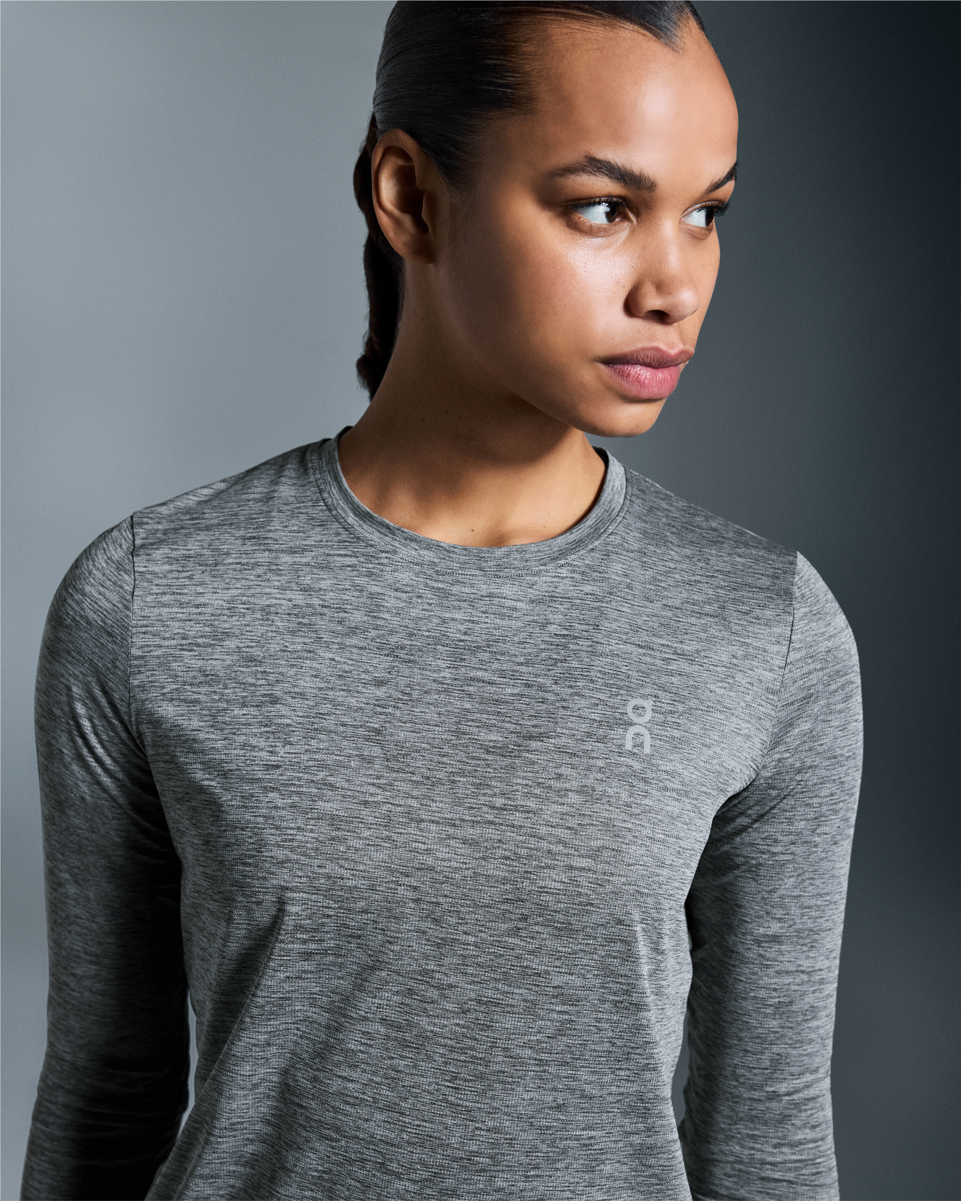 on core long-t Heather Gray (Women's)