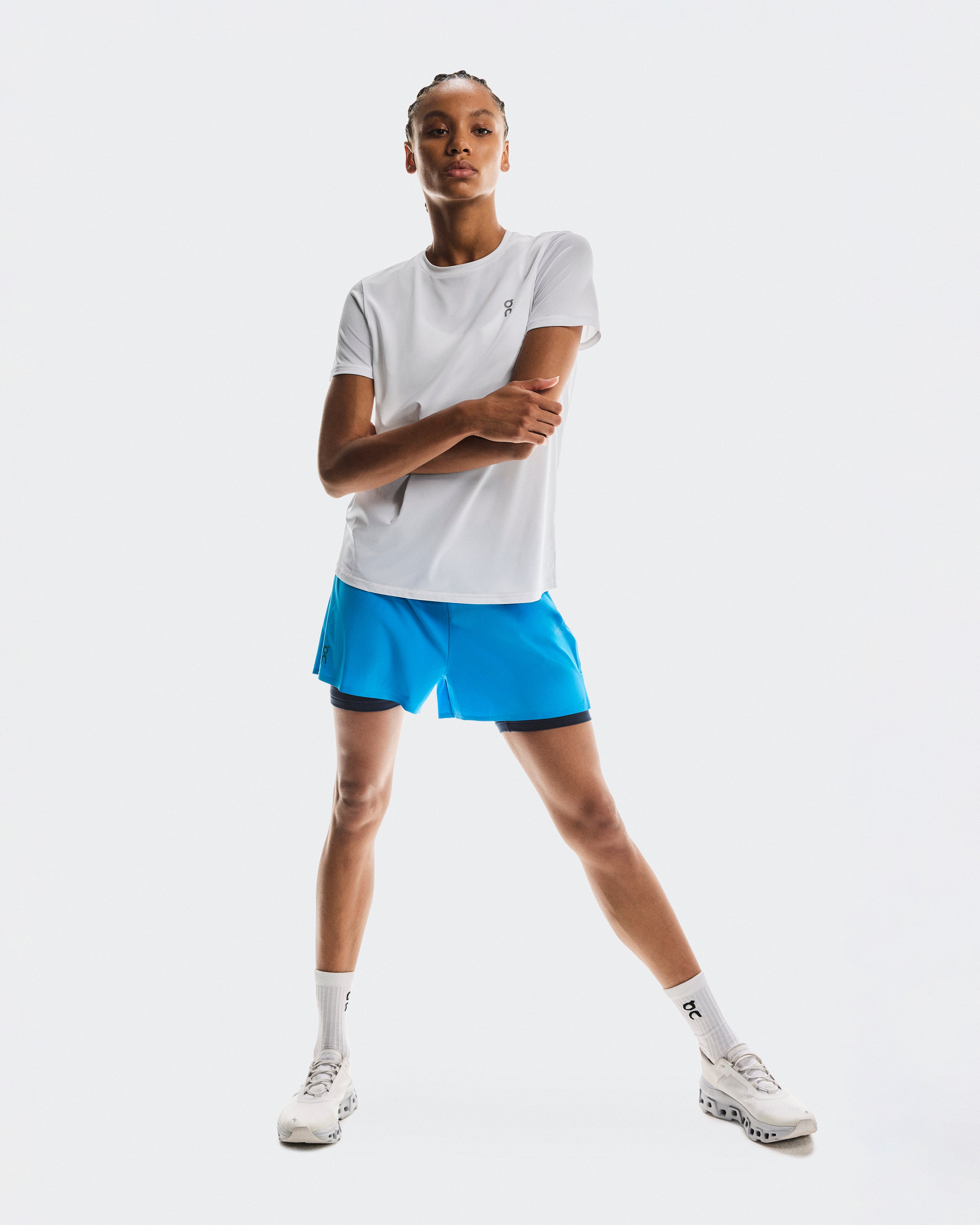 On 3" Performance 2/1 Shorts Malibu | Navy (Women'S)