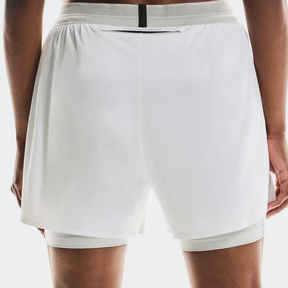 On 3" Performance 2/1 Shorts White | Glacier (Women'S)