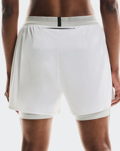 On 3" Performance 2/1 Shorts White | Glacier (Women'S)