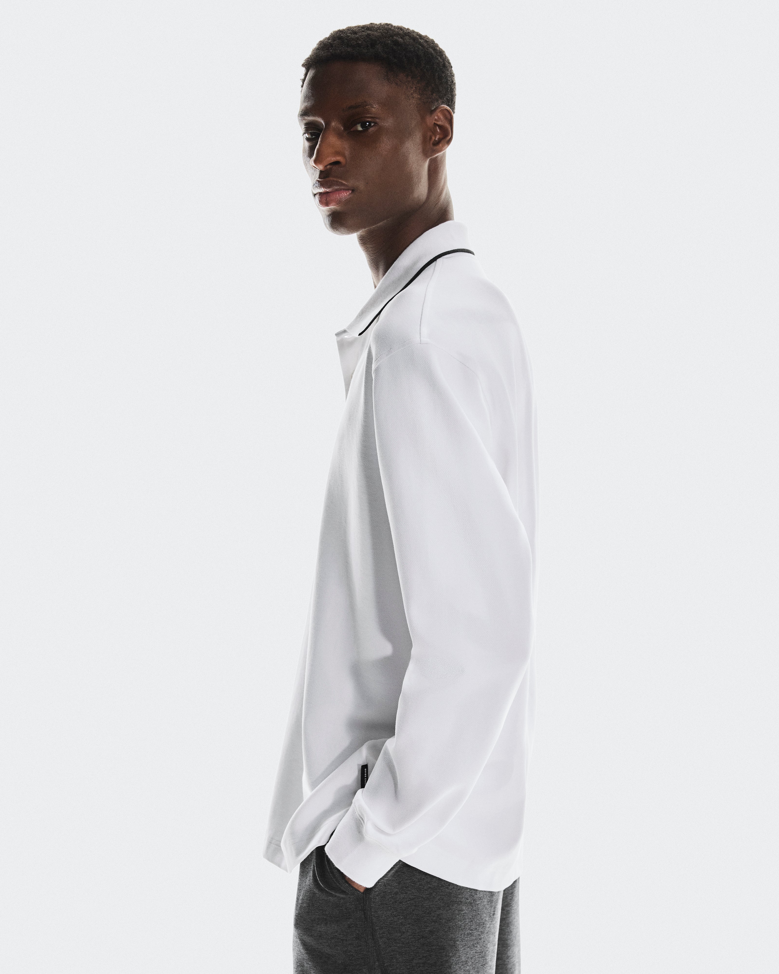 On Courtside Long-T Polo White