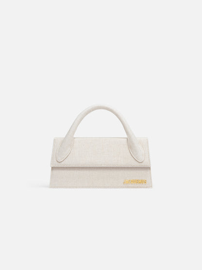 Jacquemus The Long Chiquito Linen Structured Bag Light Greige