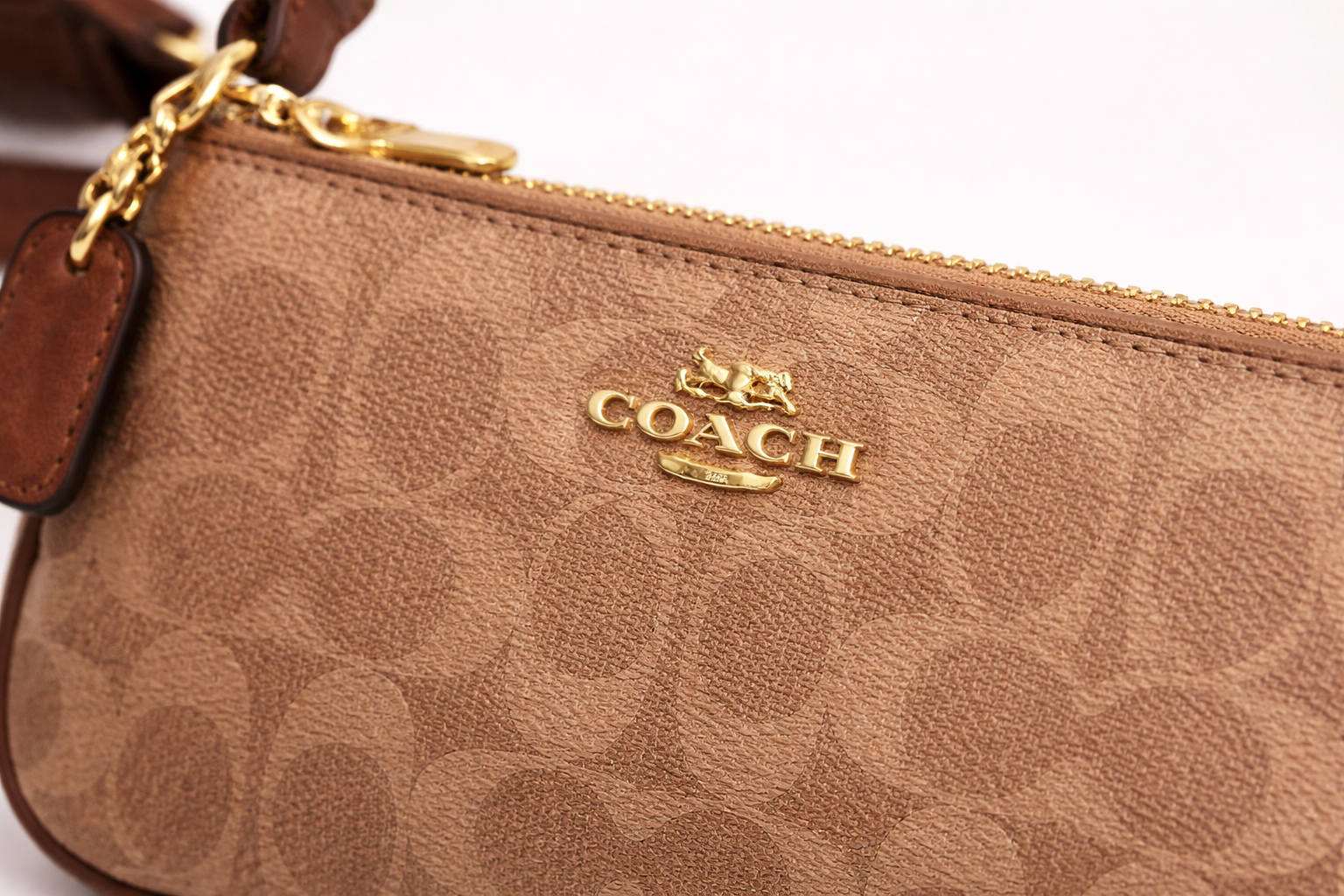 Coach Nolita 19 In Signature Canvas Gold Tan Brown
