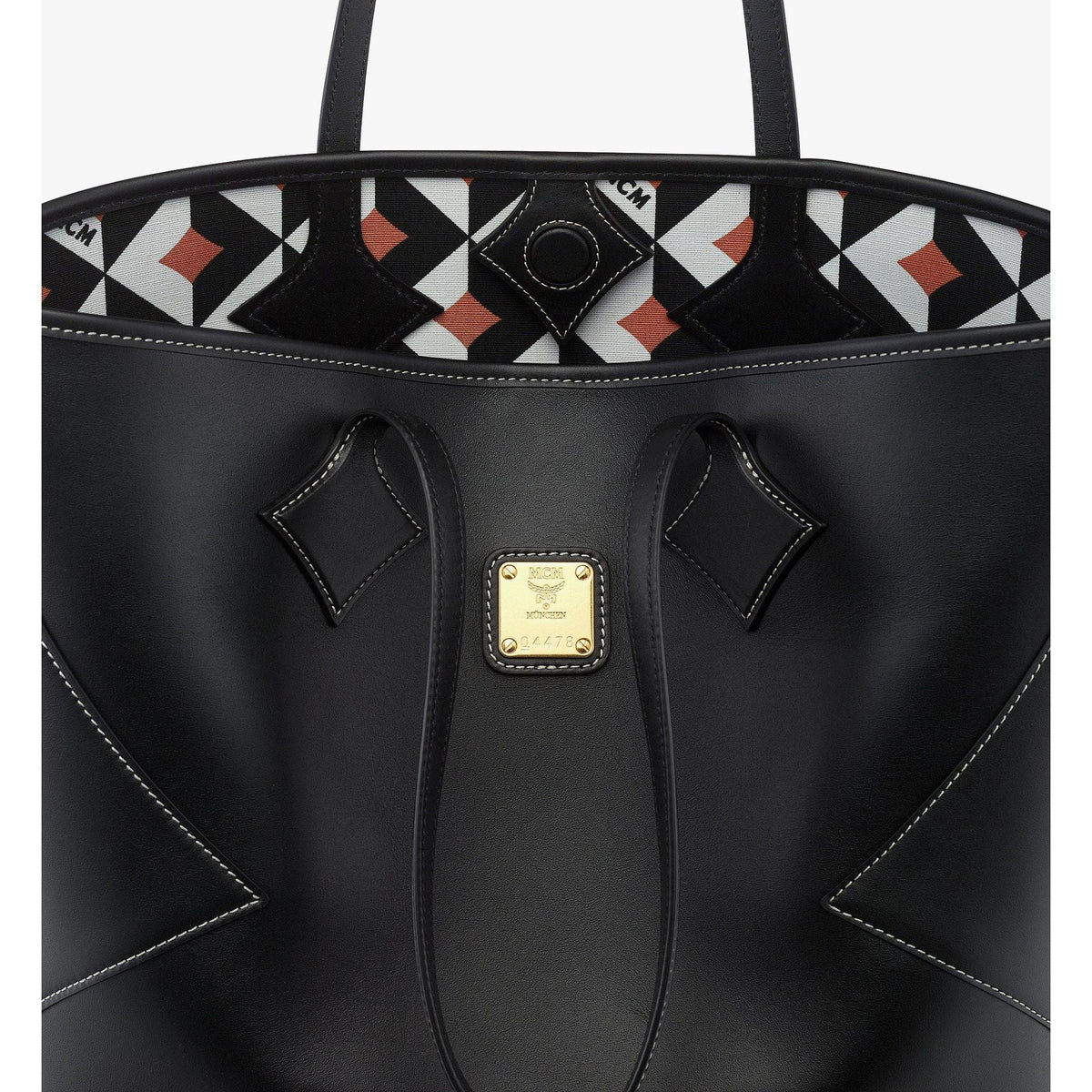 MCM Large Dia Shopper in Calfskin Leather