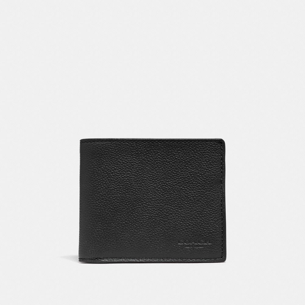 Coach ID Billfold Wallet Black Antique Nickel/Black