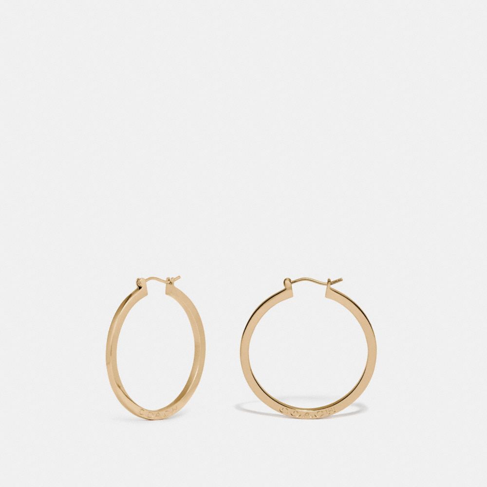 Coach Hoop Earrings Gold