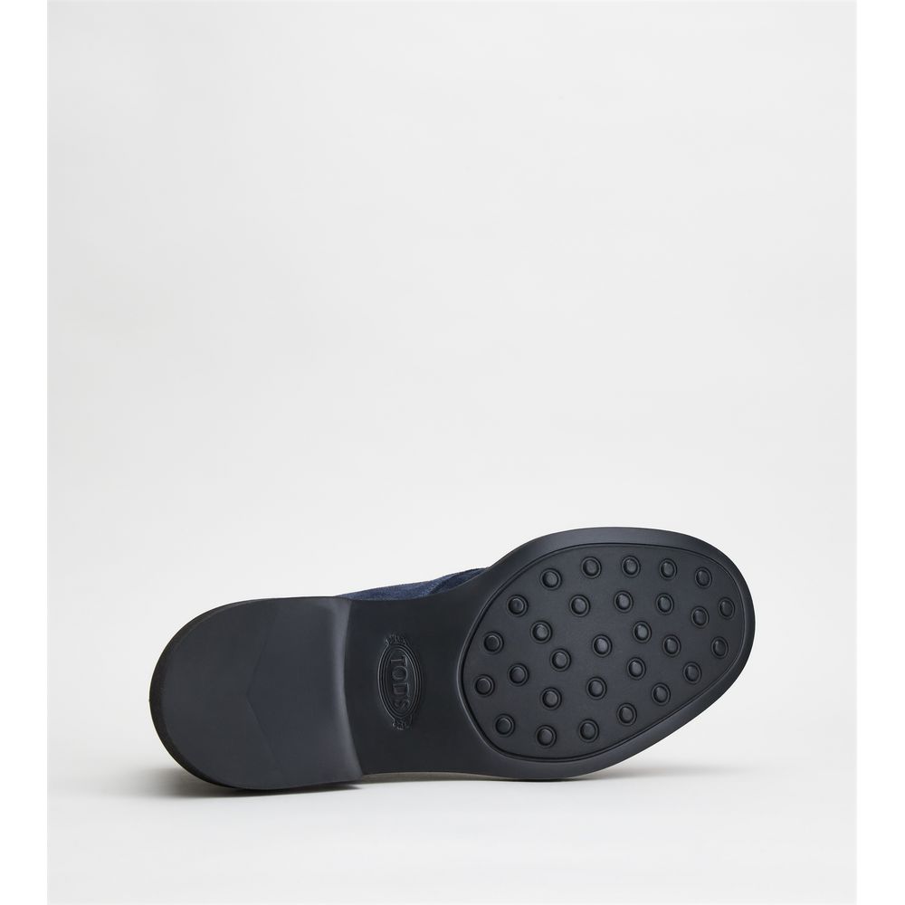 Tods Desert Boots In Suede Blue Mens