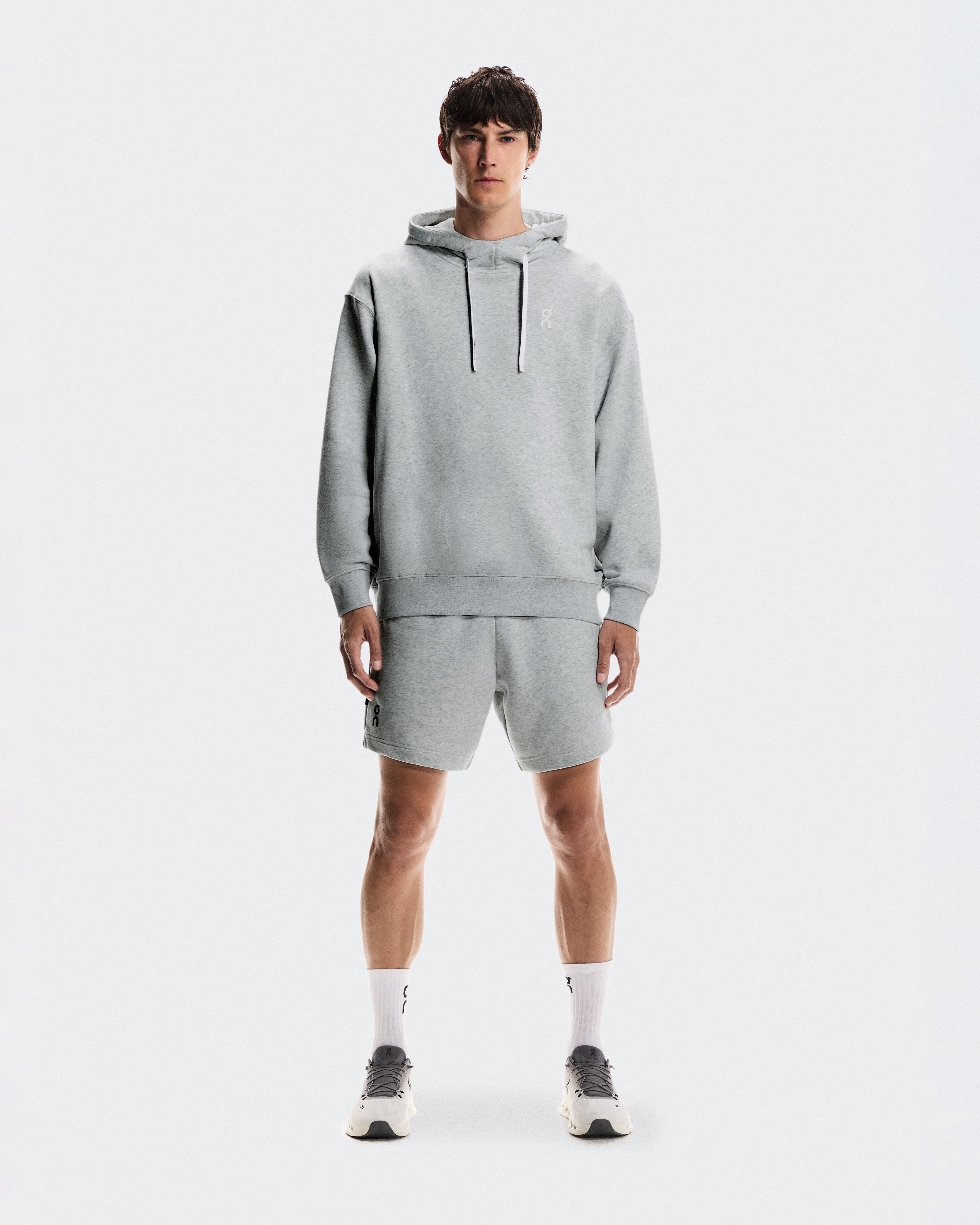 On Club Hoodie Smash Grey Heather
