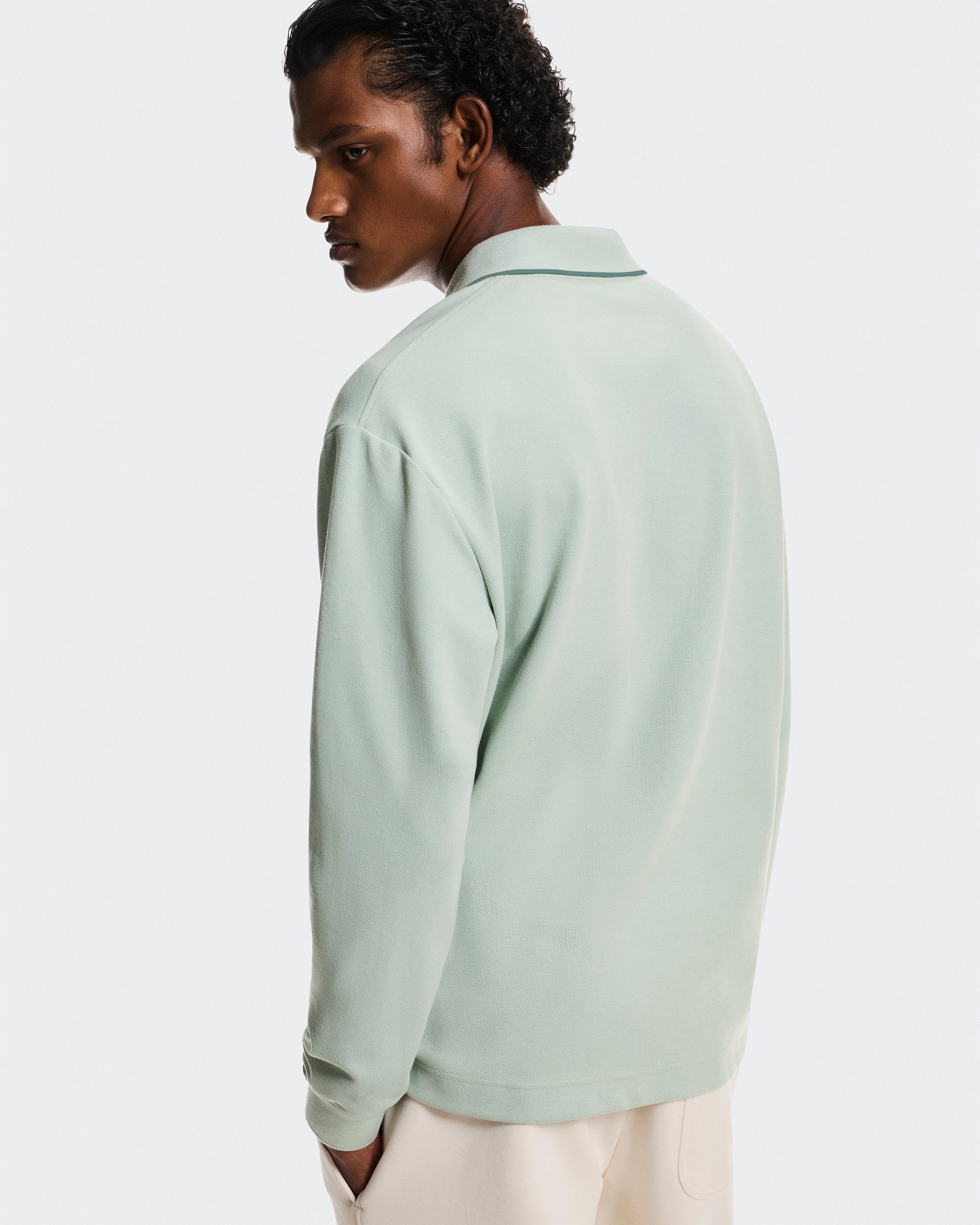 On Courtside Long-T Polo Mineral | Tide